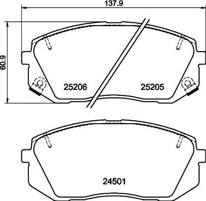 DON PCP1054 - Комплект спирачно феродо, дискови спирачки vvparts.bg