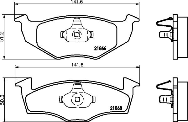 DON PCP1055 - Комплект спирачно феродо, дискови спирачки vvparts.bg