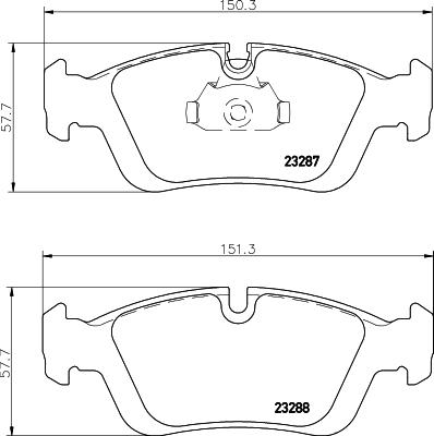 DON PCP1010 - Комплект спирачно феродо, дискови спирачки vvparts.bg