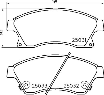 DON PCP1086 - Комплект спирачно феродо, дискови спирачки vvparts.bg