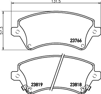 DON PCP1082 - Комплект спирачно феродо, дискови спирачки vvparts.bg