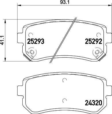 Jurid 572590J-D - Комплект спирачно феродо, дискови спирачки vvparts.bg