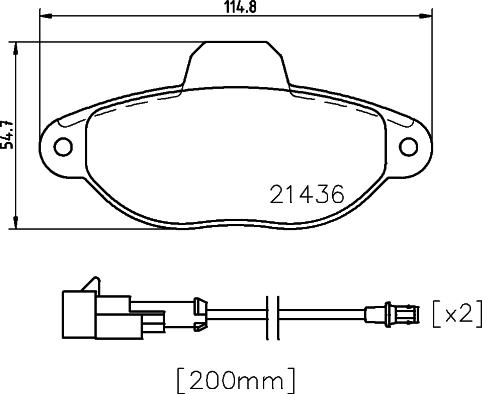 DON PCP1074 - Комплект спирачно феродо, дискови спирачки vvparts.bg