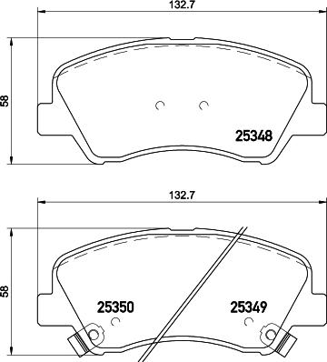 DON PCP1073 - Комплект спирачно феродо, дискови спирачки vvparts.bg