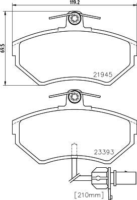 DON PCP1190 - Комплект спирачно феродо, дискови спирачки vvparts.bg