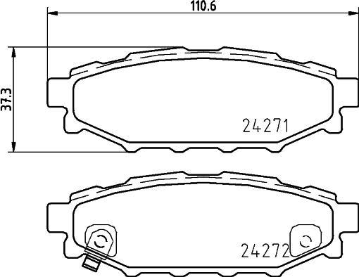 DON PCP1193 - Комплект спирачно феродо, дискови спирачки vvparts.bg