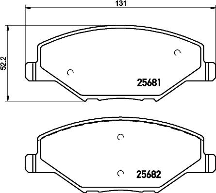 DON PCP1156 - Комплект спирачно феродо, дискови спирачки vvparts.bg