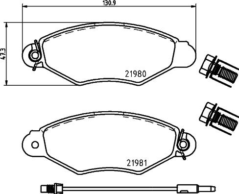 DON PCP1151 - Комплект спирачно феродо, дискови спирачки vvparts.bg