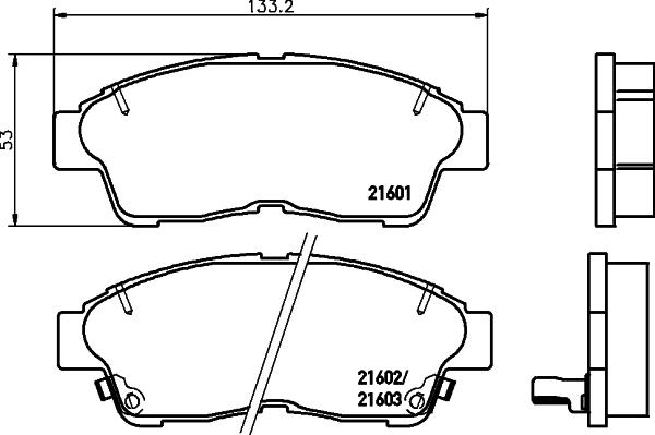 DON PCP1168 - Комплект спирачно феродо, дискови спирачки vvparts.bg