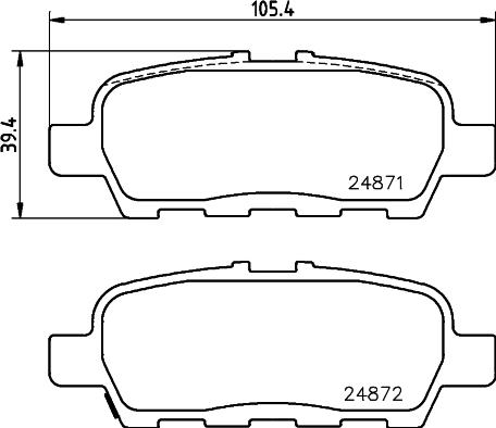 DON PCP1163 - Комплект спирачно феродо, дискови спирачки vvparts.bg