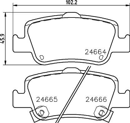 DON PCP1115 - Комплект спирачно феродо, дискови спирачки vvparts.bg