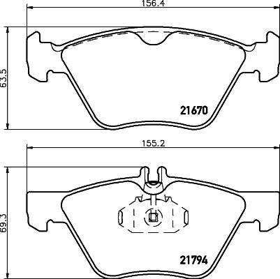 DON PCP1131 - Комплект спирачно феродо, дискови спирачки vvparts.bg