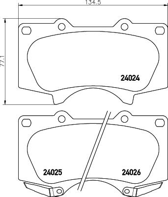 DON PCP1122 - Комплект спирачно феродо, дискови спирачки vvparts.bg