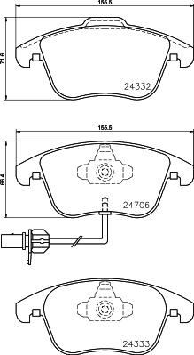 DON PCP1127 - Комплект спирачно феродо, дискови спирачки vvparts.bg