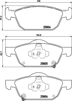 DON PCP1394 - Комплект спирачно феродо, дискови спирачки vvparts.bg