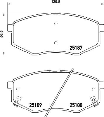 DON PCP1344 - Комплект спирачно феродо, дискови спирачки vvparts.bg