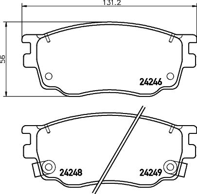 DON PCP1358 - Комплект спирачно феродо, дискови спирачки vvparts.bg