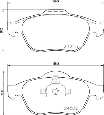 DON PCP1368 - Комплект спирачно феродо, дискови спирачки vvparts.bg