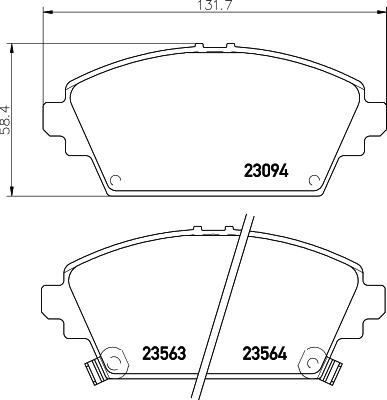 DON PCP1246 - Комплект спирачно феродо, дискови спирачки vvparts.bg