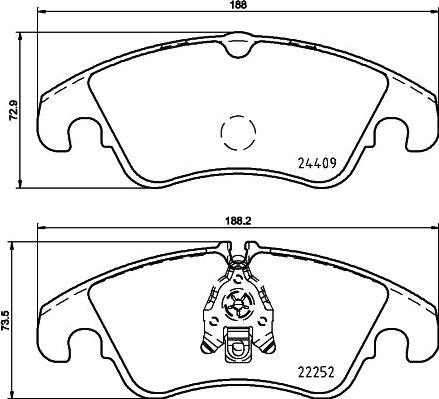 DON PCP1256 - Комплект спирачно феродо, дискови спирачки vvparts.bg