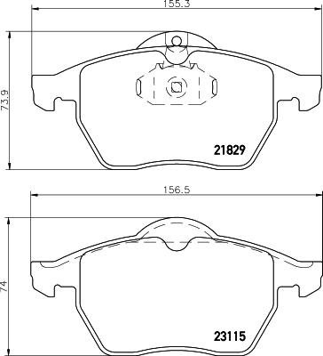 DON PCP1268 - Комплект спирачно феродо, дискови спирачки vvparts.bg