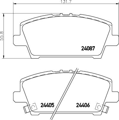 DON PCP1204 - Комплект спирачно феродо, дискови спирачки vvparts.bg