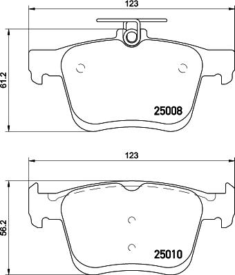 DON PCP1200 - Комплект спирачно феродо, дискови спирачки vvparts.bg