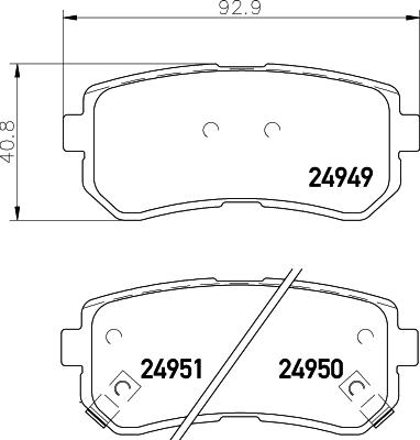 DON PCP1271 - Комплект спирачно феродо, дискови спирачки vvparts.bg