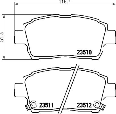 DON PCP1277 - Комплект спирачно феродо, дискови спирачки vvparts.bg