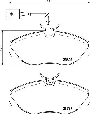 DON PCP1703 - Комплект спирачно феродо, дискови спирачки vvparts.bg