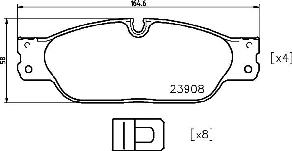 DON PCP2141 - Комплект спирачно феродо, дискови спирачки vvparts.bg