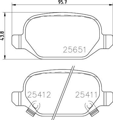 DON PCP2143 - Комплект спирачно феродо, дискови спирачки vvparts.bg