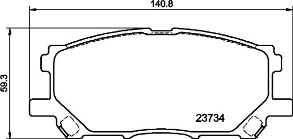 DON PCP2154 - Комплект спирачно феродо, дискови спирачки vvparts.bg