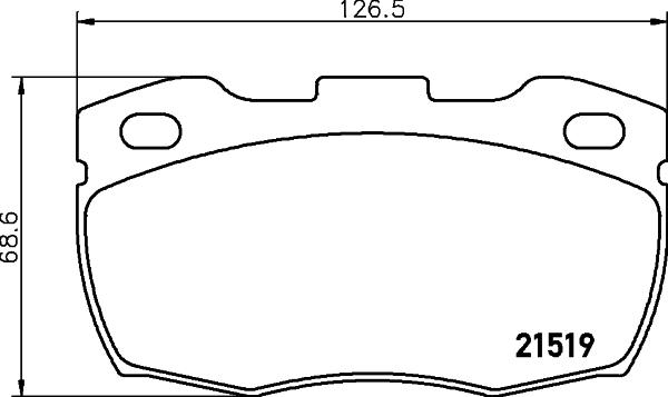 DON PCP2166 - Комплект спирачно феродо, дискови спирачки vvparts.bg