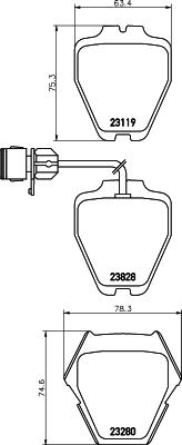 OLSA D8425 - Комплект спирачно феродо, дискови спирачки vvparts.bg