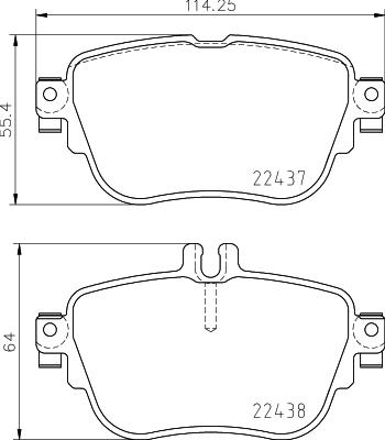 DON PCP2209 - Комплект спирачно феродо, дискови спирачки vvparts.bg