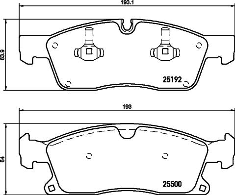 DON PCP2200 - Комплект спирачно феродо, дискови спирачки vvparts.bg