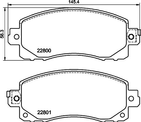 DON PCP2227 - Комплект спирачно феродо, дискови спирачки vvparts.bg