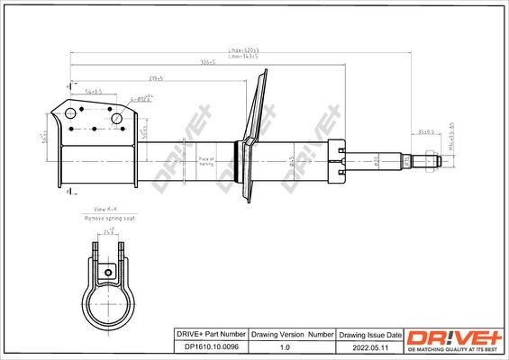 Dr!ve+ DP1610.10.0096 - Амортисьор vvparts.bg