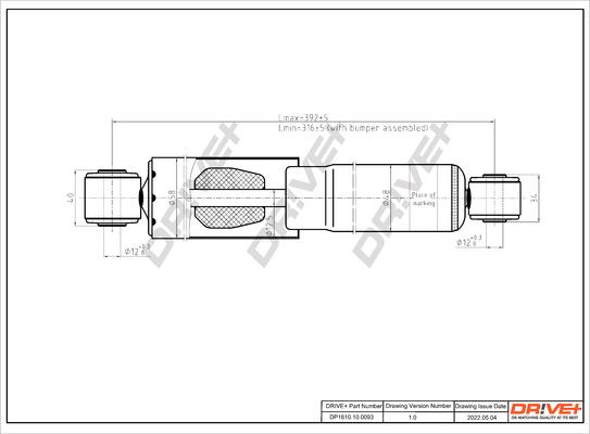 Dr!ve+ DP1610.10.0093 - Амортисьор vvparts.bg