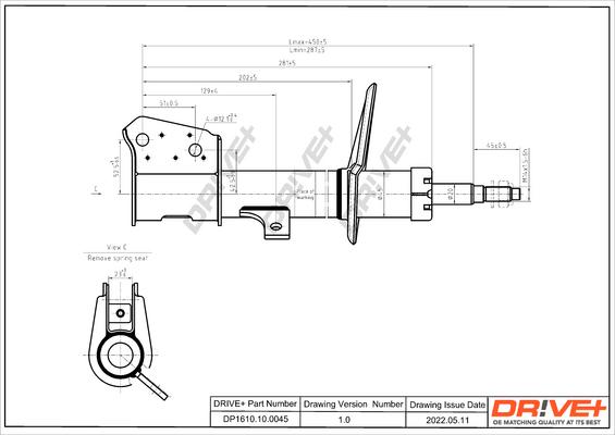 Dr!ve+ DP1610.10.0045 - Амортисьор vvparts.bg