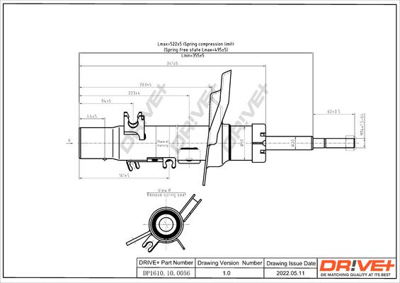 Dr!ve+ DP1610.10.0056 - Амортисьор vvparts.bg