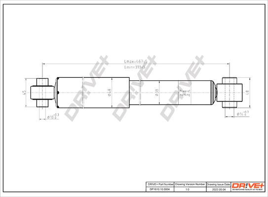 Dr!ve+ DP1610.10.0004 - Амортисьор vvparts.bg