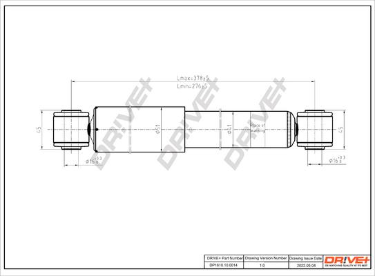 Dr!ve+ DP1610.10.0014 - Амортисьор vvparts.bg