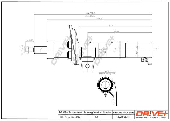 Dr!ve+ DP1610.10.0017 - Амортисьор vvparts.bg