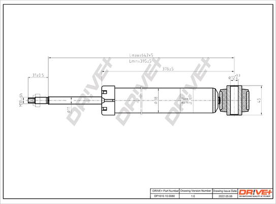 Dr!ve+ DP1610.10.0080 - Амортисьор vvparts.bg