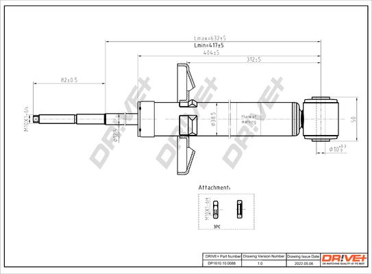 Dr!ve+ DP1610.10.0088 - Амортисьор vvparts.bg