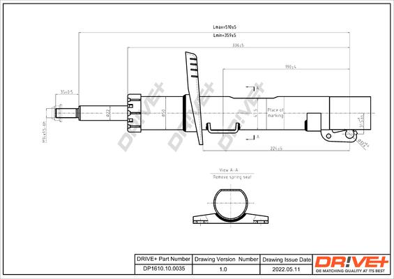 Dr!ve+ DP1610.10.0035 - Амортисьор vvparts.bg