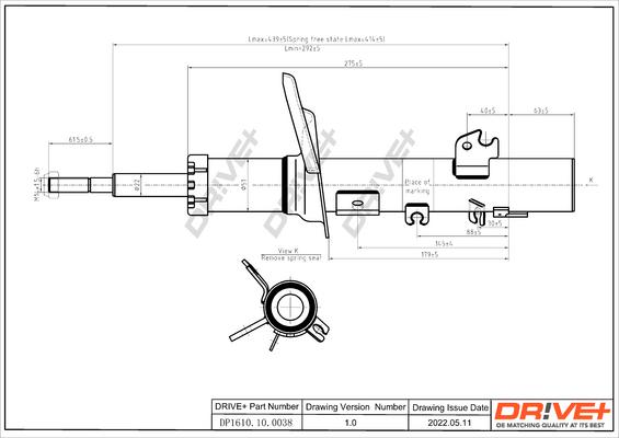 Dr!ve+ DP1610.10.0038 - Амортисьор vvparts.bg