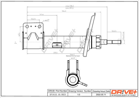 Dr!ve+ DP1610.10.0024 - Амортисьор vvparts.bg